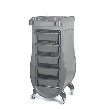 Pilot Trolley MA-3201A – Professional Salon Storage Cart with Metal Frame & 5 PVC Drawers